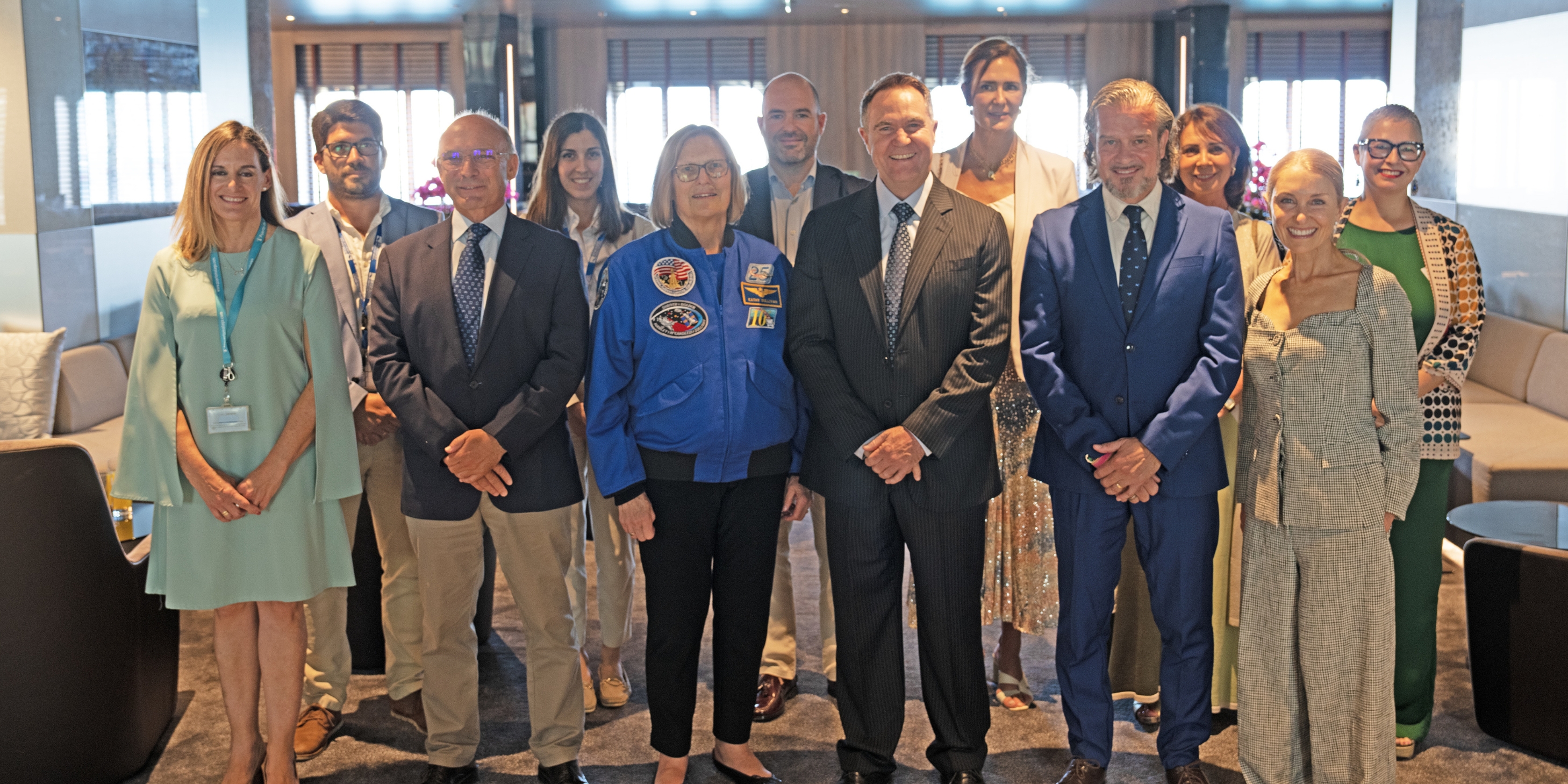 Dr Kathy Sullivan at the Scenic Eclipse II Christening with the owner